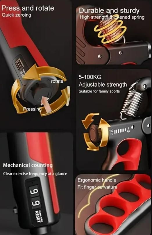 Adjustable Hand Grip Strengthener | 5-100kg Resistance
